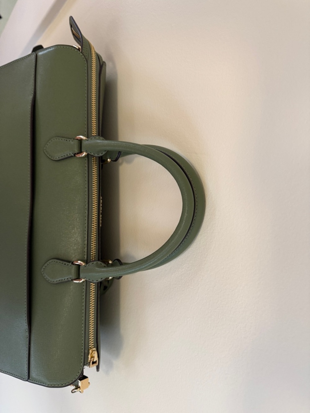 ๐ NWOT ๐ kate spade Forest Green Leather Satchel with Removable Strap - Picture 10 of 14